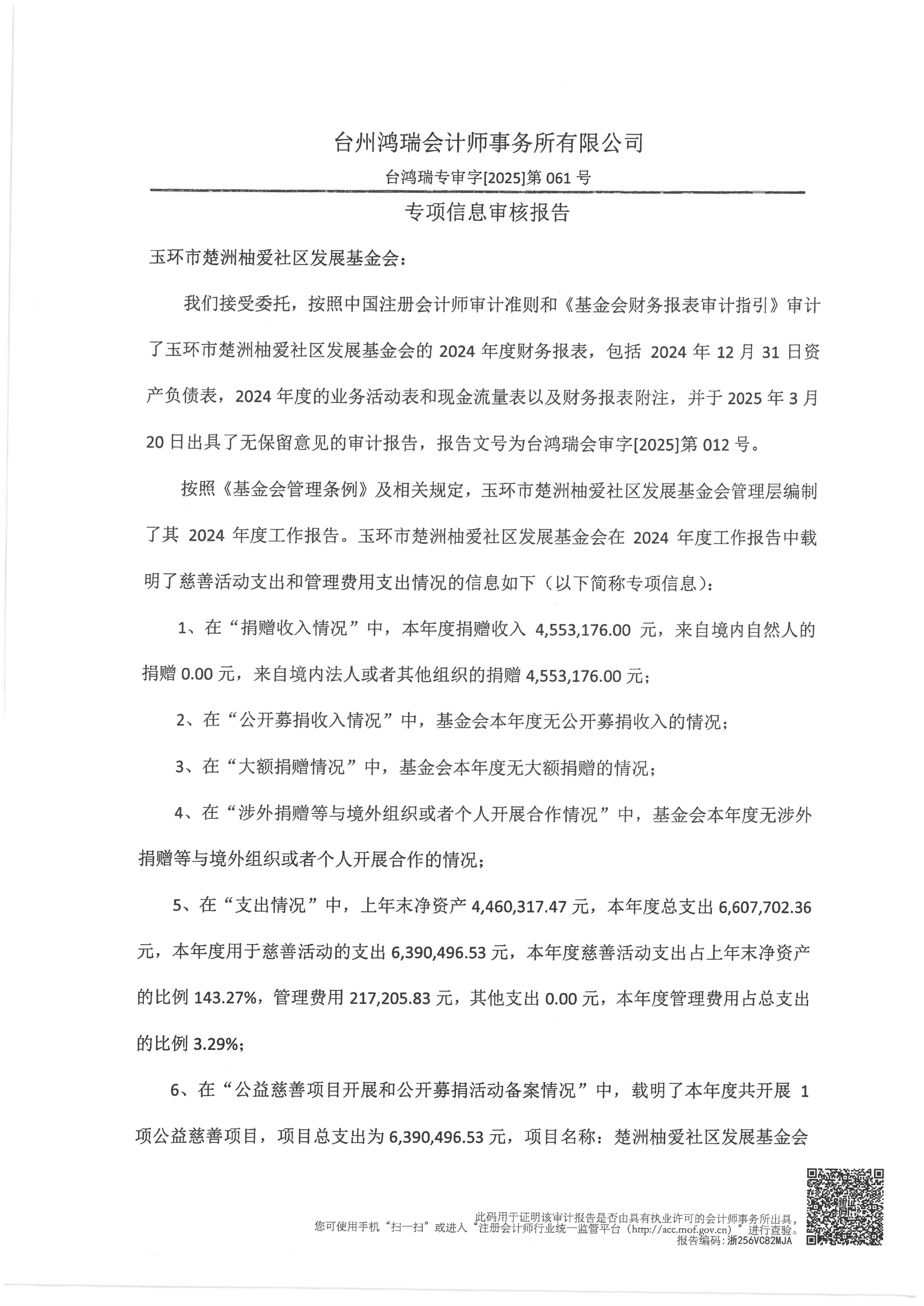玉环市楚洲柚爱社区发展基金会专项审计报告_02.png